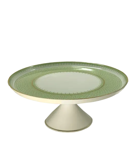 Mottahedeh Apple Green Lace Cake Stand Large