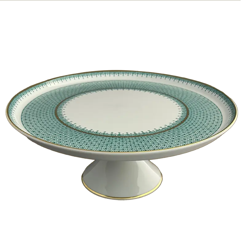 Mottahedeh Green Lace Cake Stand Large