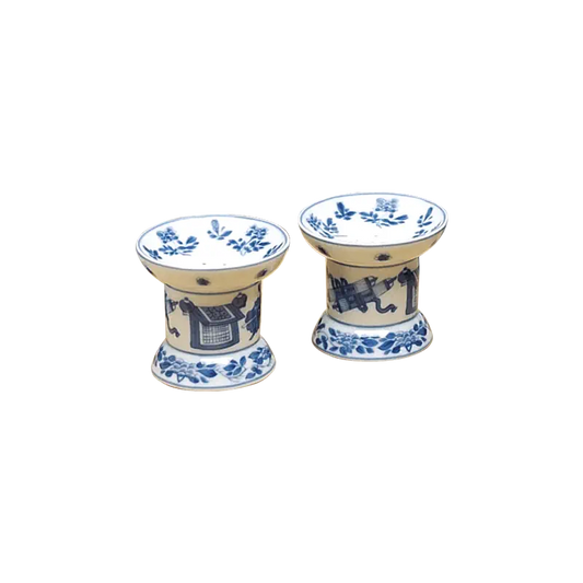 Mottahedeh Blue and White Salt and Pepper Set