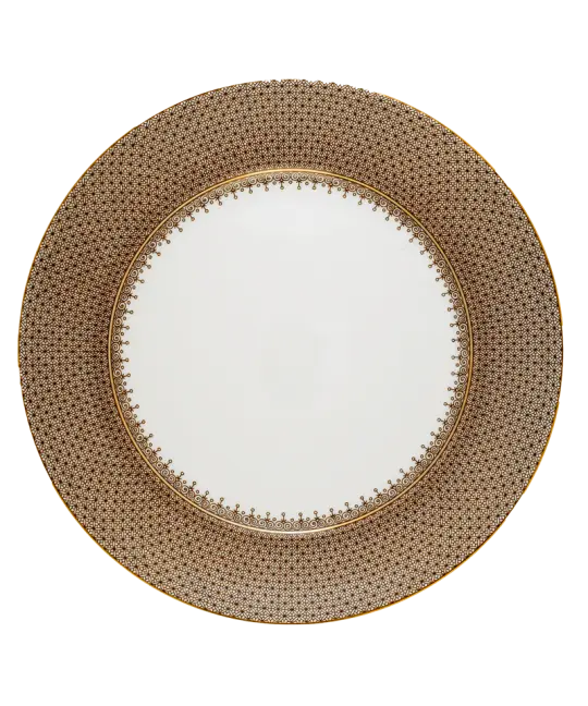 Mottahedeh Lace Brown Service Plate