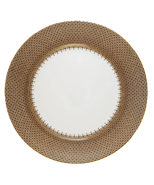 Mottahedeh Lace Brown Service Plate