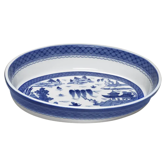 Mottahedeh Blue Canton Oval Baker