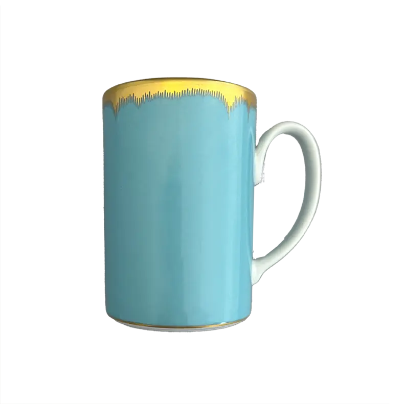 Mottahedeh Chelsea Feather Turquoise Mug