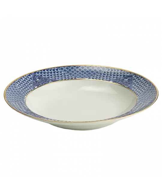 Mottahedeh Indigo Wave Rim Soup