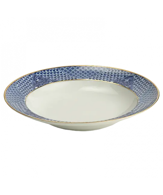 Mottahedeh Indigo Wave Rim Soup