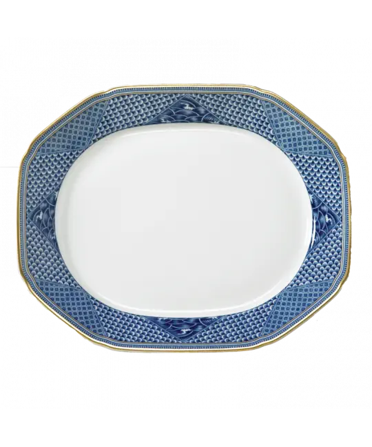 Mottahedeh Indigo Wave Octagonal Platter