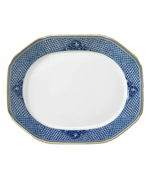 Mottahedeh Indigo Wave Octagonal Platter