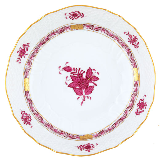 Herend Chinese Bouquet Raspberry Scalloped Dinner Bowl