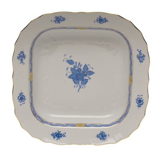 Herend Chinese Bouquet Blue Square Fruit Dish