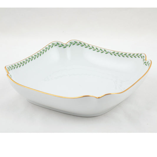 Herend Green Laurel Square Fruit Dish