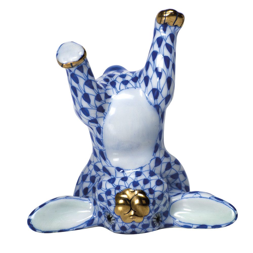 Herend Handstand Bunny Sapphire