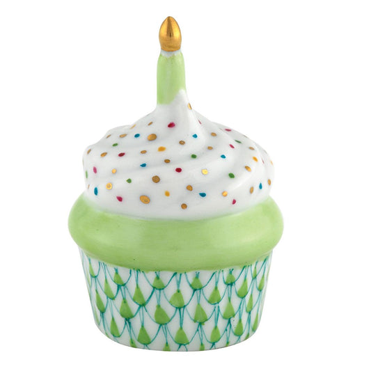 Herend Cupcake with Candle Keylime