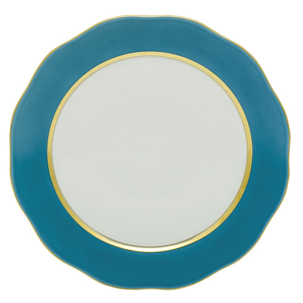 Herend Silk Ribbon Turquoise Charger