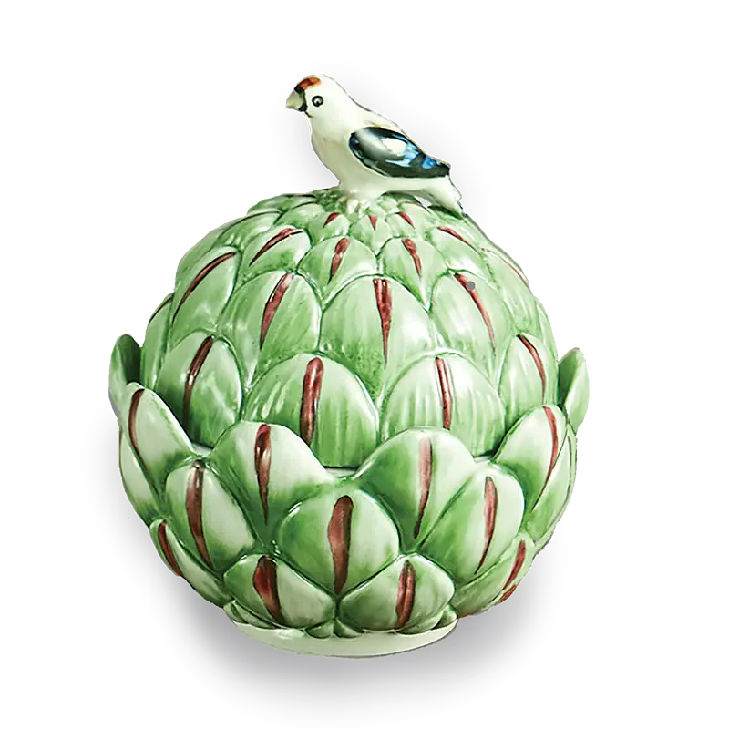 Mottahedeh Majolica Artichoke Box