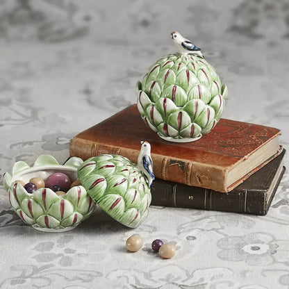 Mottahedeh Majolica Artichoke Box