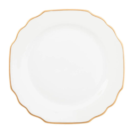 Pickard Georgian Gold and Ultra White Dinner Plate