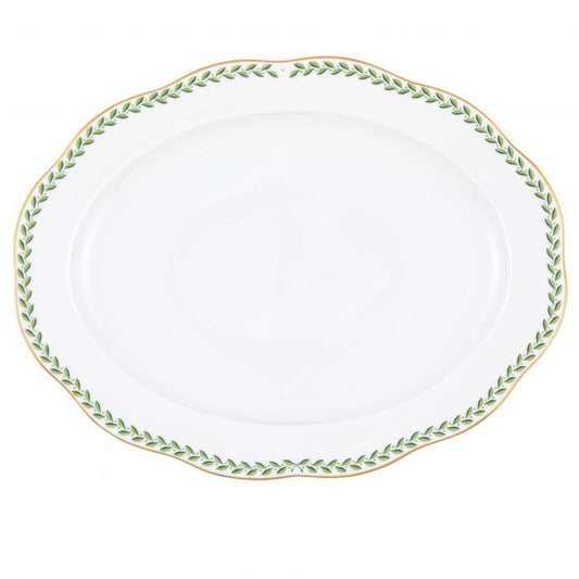 Herend Green Laurel Oval Platter