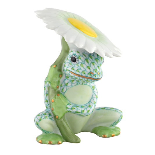 Herend Flower Frog Keylime