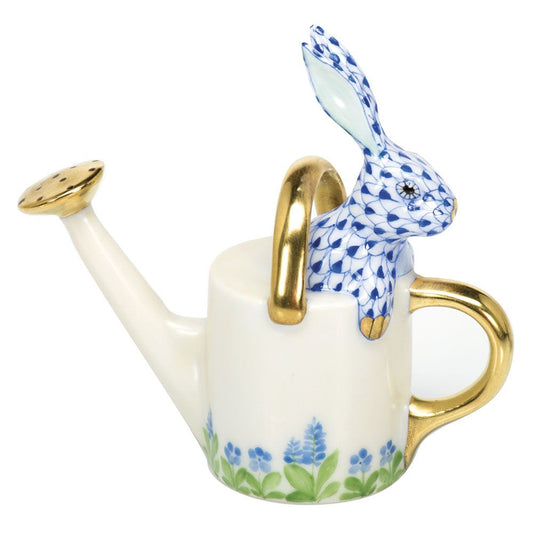 Herend Watering Can Bunny Sapphire