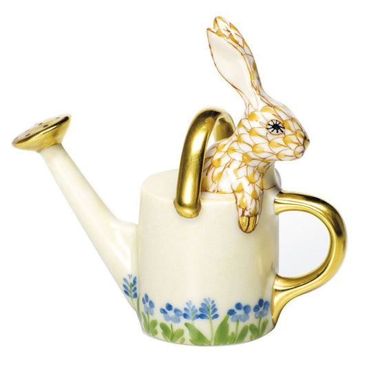 Herend Watering Can Bunny Butterscotch