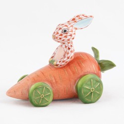 Herend Carrot Car Bunny Rust