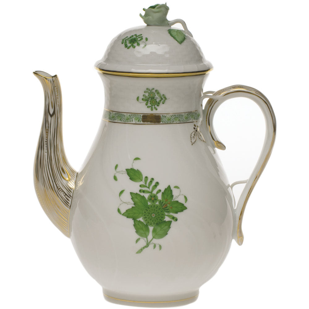 Herend Chinese Bouquet Green Coffee Pot