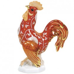 Herend Figurine Chinese Zodiac Small Cocky Rooster