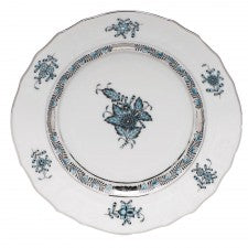 Herend Chinese Bouquet Turquoise & Platinum Bread & Butter Plate