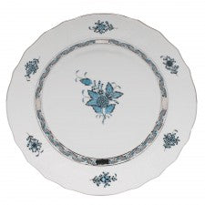 Herend Chinese Bouquet Turquoise & Platinum Dinner  Plate