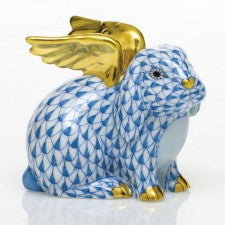 Herend Angel Bunny - Blue