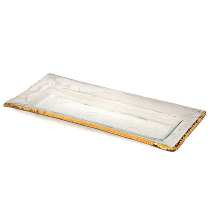 Annieglass Edgey Glass Rectangular Tray