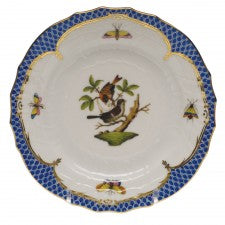 Herend rothschild bird blue border bread and butter plate-motif 04