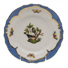 Herend rothschild bird blue border bread and butter plate - motif 02