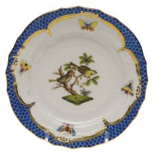 Herend rothschild bird blue border bread and butter plate-motif 11