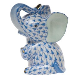 Herend Baby Elephant - Blue
