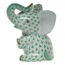 Herend Baby Elephant - Green