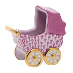 Herend Baby Carriage - Raspberry