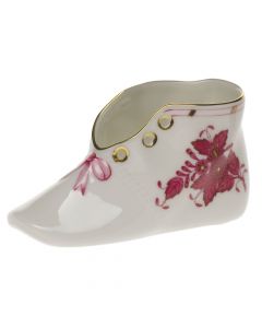 Herend Baby Shoe Chinese Bouquet Raspberry