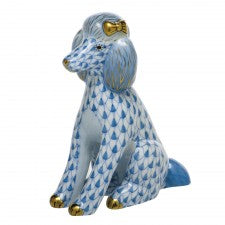 Herend figurine poodle blue