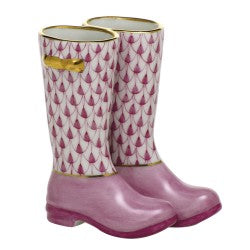 Herend pair of rain boots pink