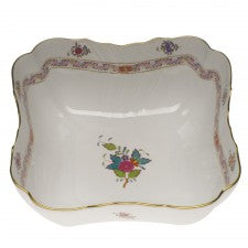 Herend chinese bouquet multicolor square salad bowl