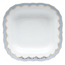 Herend Fish Scale Light Blue Square Fruit Dish