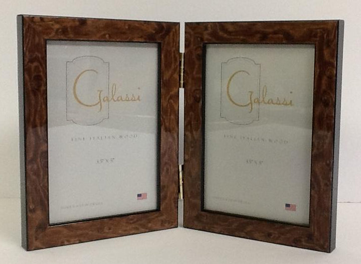 F.G. Galassi 200 Series Italian Wood Burl Double Frame | Chestnut