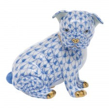 Herend Bulldog Puppy - Blue