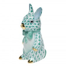 Herend Bunny with Bowtie - Green