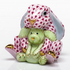 Herend Figurines Bunny & Lovey Pink