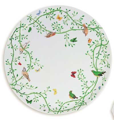 Raynaud Wing Song Flat Cake Plate
