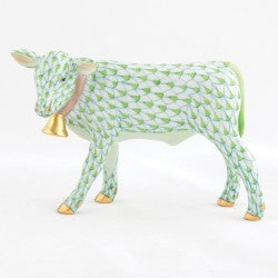Herend Calf With Bell Lime Green