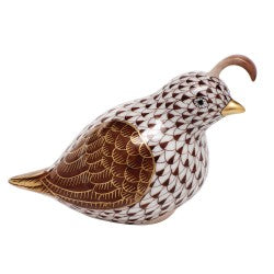 Herend california quail brown