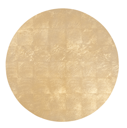 Caspari Lacquered Wood Round Placemat | Gold